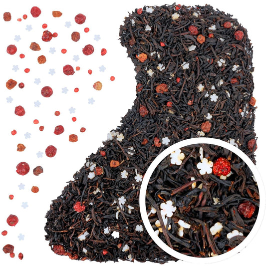 Wesołych świąt 50 g - herbata czarna świąteczna płatki śniegu jarzębina
