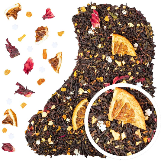 Zimowa magia 50 g - herbata czarna świąteczna z pomarańczą hibiskus śnieżynki