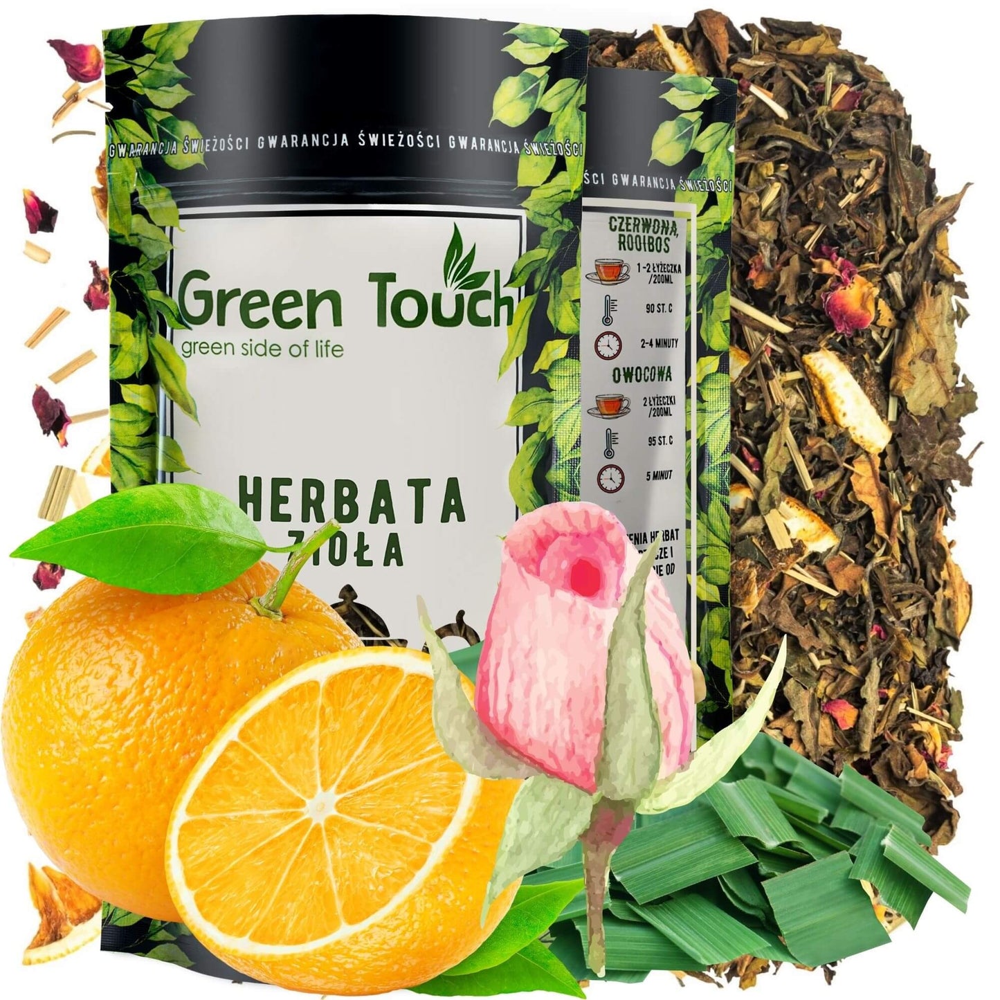 Róża z pomarańczą