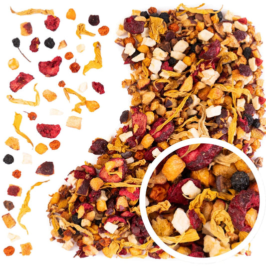 Cherry sunset 50 g - herbata owocowa wiśnia śliwka brzoskwinia jarzębina