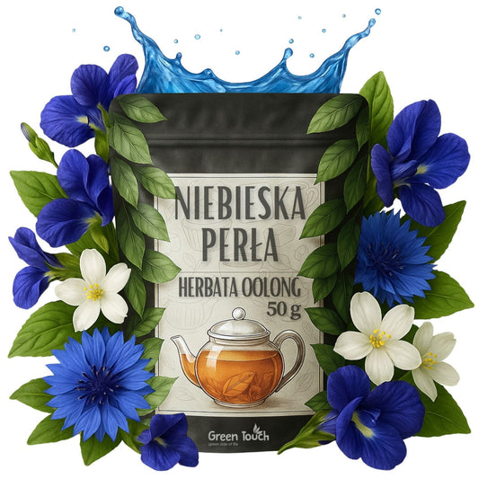 Niebieska perła 50 g - herbata oolong, klitoria ternateńska, jaśmin i bławatek