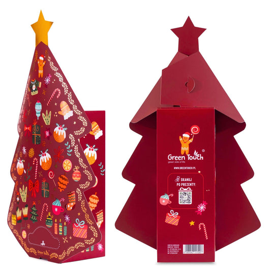 Kalendarz adwentowy z herbatą liściastą choinka prezent Green Touch
